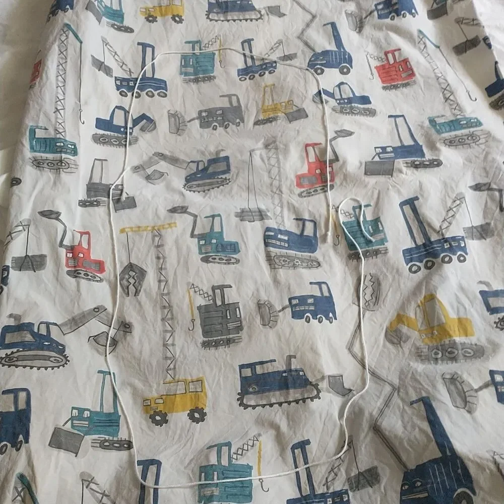 Pottery Barn Kids Crib Sheet Set Jax Construction Vehicles Organic Cotton